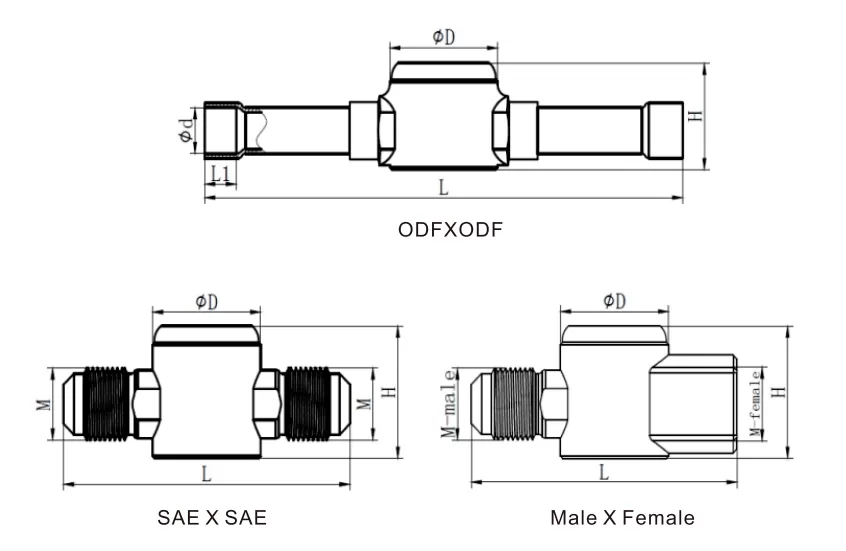 Dimension of Sight Glass LFSG Dimension of Sight Glass LFSG