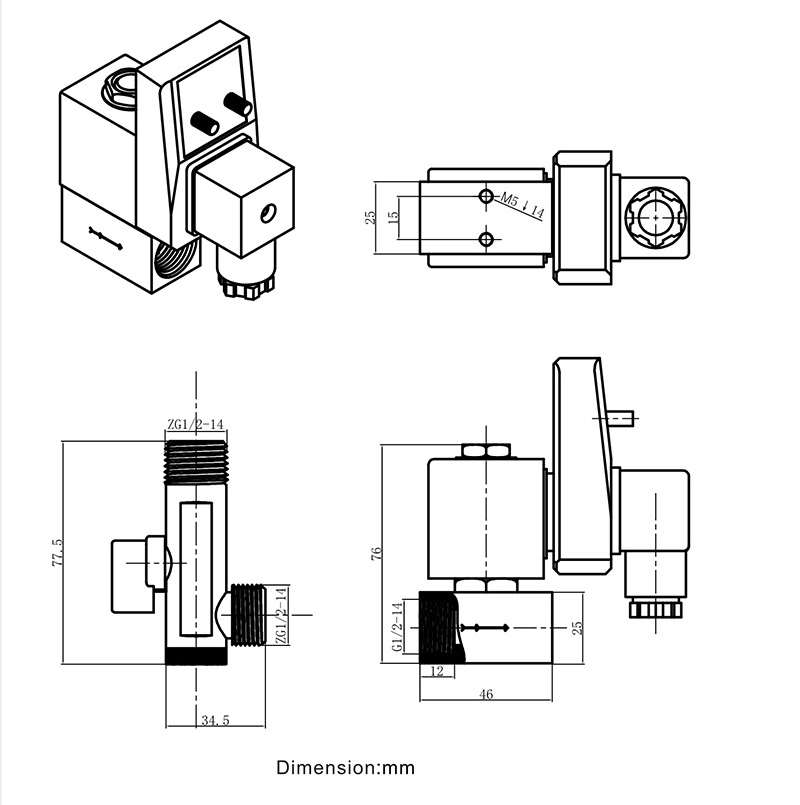 Lfsv20-b Drain Solenoid Valve Screw Air Compressor Solenoid Valve